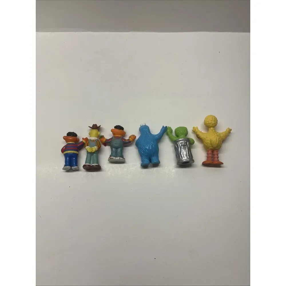 JHP Sesame Street 3” Cake Topper Figures Lot Of 5 - Cookie Monster Big Bird Etc